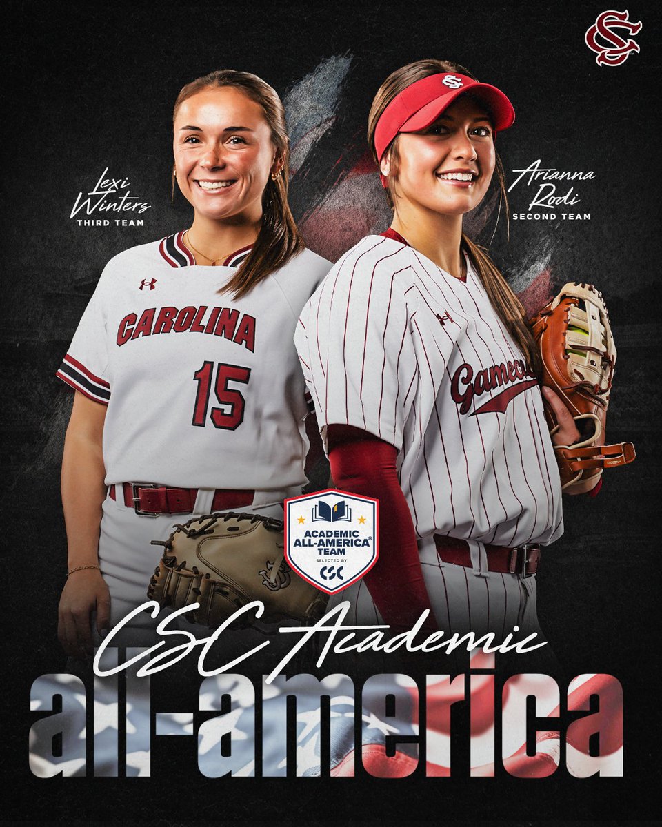 Gamecock Softball (@gamecocksoftbll) on Twitter photo This duo put in the work on the field and in the classroom! Congrats <a href="/lexiwinters15/">Lexi Winters</a> and <a href="/RodiArianna/">Arianna Rodi</a>!
🔗 bit.ly/RodiWintersAAA
<a href="/AcadAllAmerica/">Academic All-America®, selected by CSC</a> This duo put in the work on the field and in the classroom! Congrats <a href="/lexiwinters15/">Lexi Winters</a> and <a href="/RodiArianna/">Arianna Rodi</a>!
🔗 bit.ly/RodiWintersAAA
<a href="/AcadAllAmerica/">Academic All-America®, selected by CSC</a>
