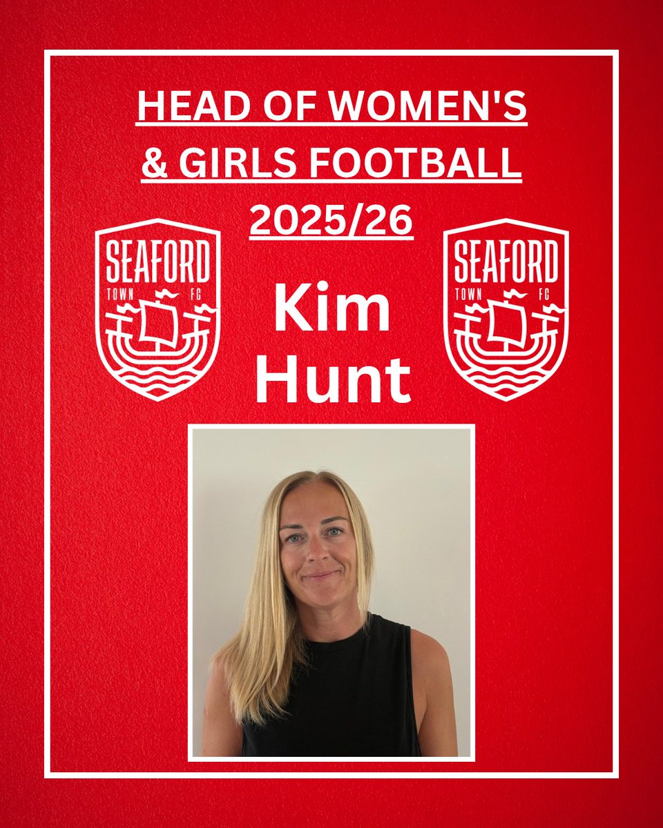 HEAD OF WOMEN'S &amp; GIRLS FOOTBALL!!!

We are delighted to welcome Kim Hunt as our new Head of Women's &amp; Girls Football. Kim brings a wealth of experience in the game both playing and coaching, which we can't wait to see her help support and nourish our female side of the game!