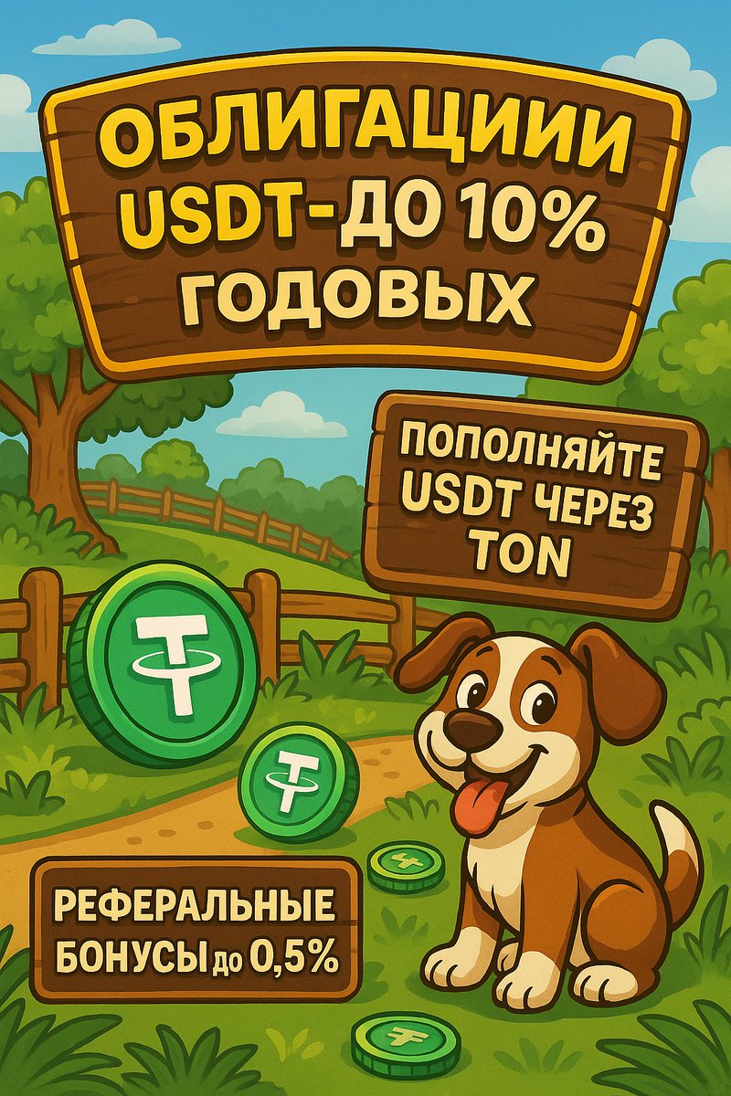 FriendFarmBot's tweet image. 📢 Новая функция: USDT-облигации в Friend Farm!

    Цена облигации: 10 USDT

    Условия и доходность:
    • 92 дня → 2.18%
    • 183 дня → 4.64%
    • 365 дней → 10%

🔗 Реферальная программа облигаций
Размер вашего вознаграждения зависит от общей суммы ваших вложений:…