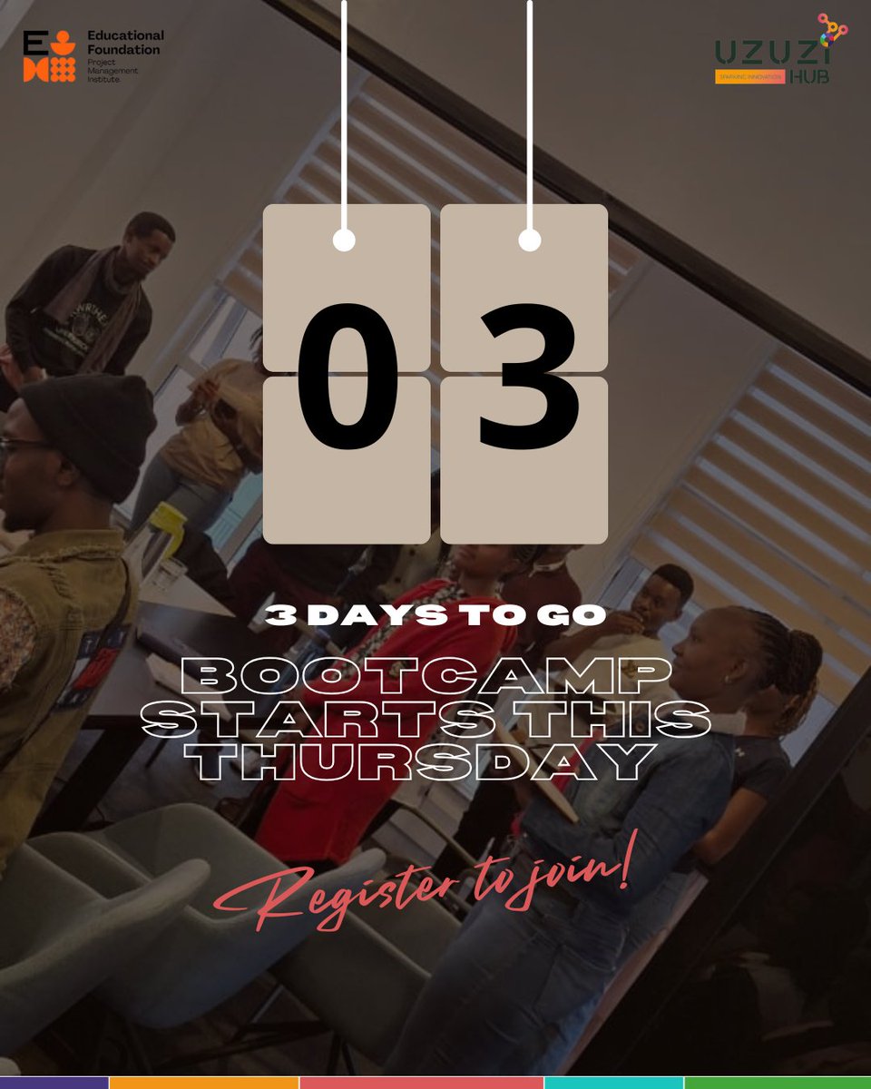 UzuziHub's tweet image. ARE YOU READY????

Join us this week for the Agile Project Management Bootcamp!!!
Register Today with the link in our bio and join the cohort!!

#uzuzihub #sparkinginnovation #agileprojectmanagement #AgileBootcamp2025 
@pmikenyachapter