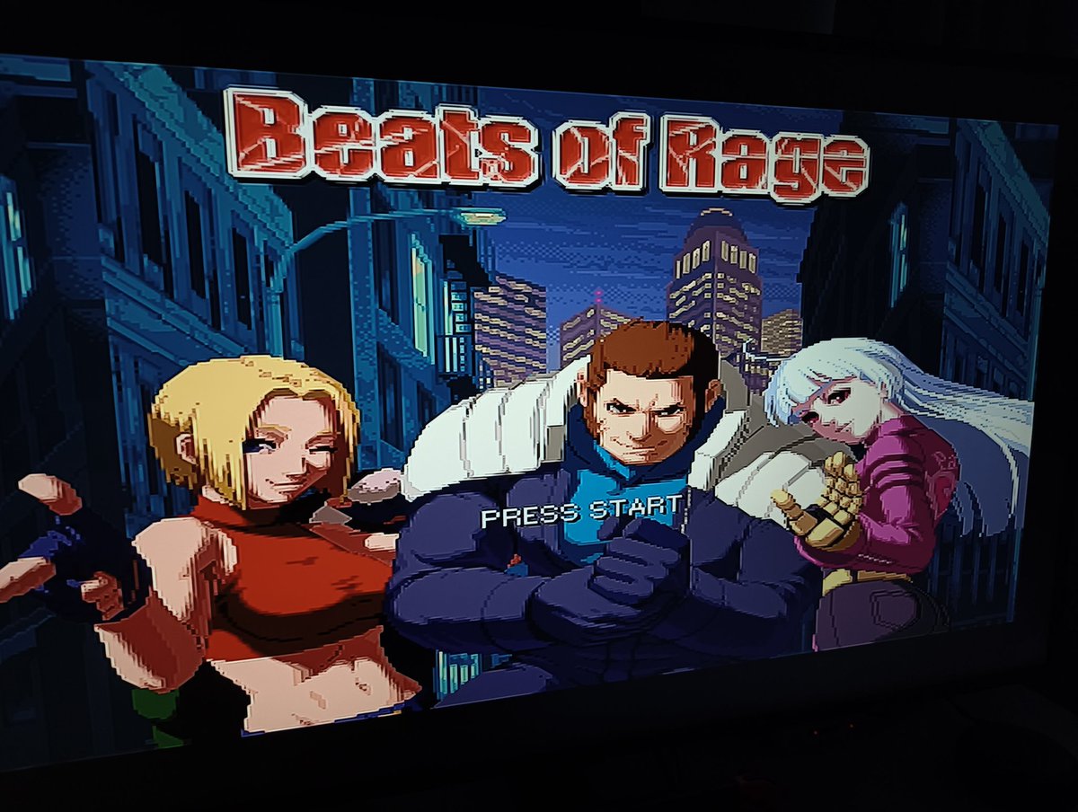 MrDJPea's tweet photo. From today's as yet unshared post the real but not license real #BeatsOfRage by @SenileTeam here on the #Dreamcast. Awesome to see some of SNKs finest on a different outing too ๐๐๐ค https://t.co/Azgrlh3SsD