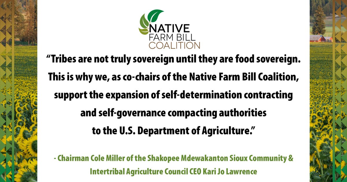 Learn more new legislation expanding 638 authority to the Food Distribution Program on Indian Country (FDPIR) &amp; how it could impact Tribes on our blog. 

nativefarmbill.com/post/nfbc-co-c…

#NFBC #638