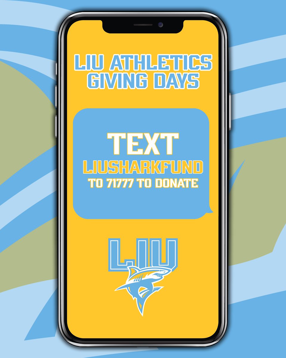 It’s @liuathletics giving week! We are asking our friends, family, and fans to help support our current and future student athletes. Any donation amount helps us reach our goal! Text LIUSharkFund to 71777 or donate at the link in our bio! #FinsUp🦈