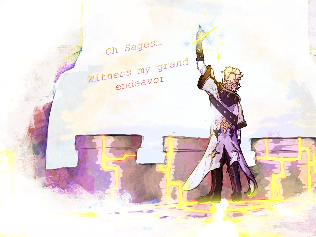 _ShinFlxw_'s tweet photo. The greatest success of the Kreideprinz.

#Albedo #GenshinImpact https://t.co/FKmVYYkNzX