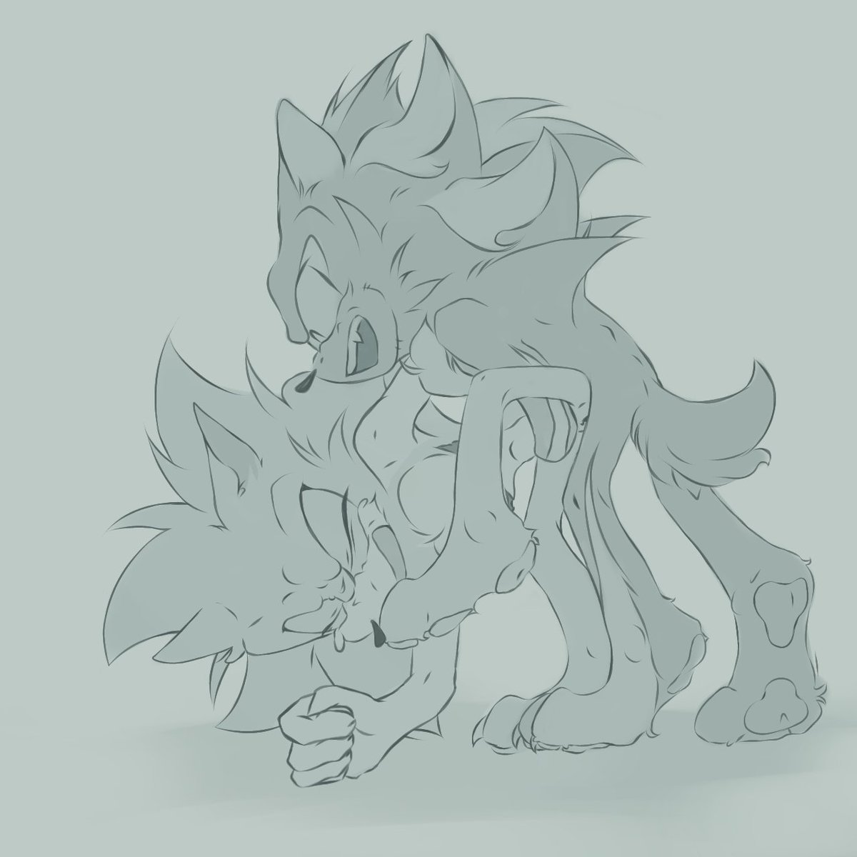 — Tadam! I've finished this drawing!—

And the hedgehogs are moving, well, in short, pon. here's a mini-Artic from me that I've been drawing for days, since I gave up on it) I don't remember anymore, but here! I've finished it! Why is it black and white? I need to colorize🥰