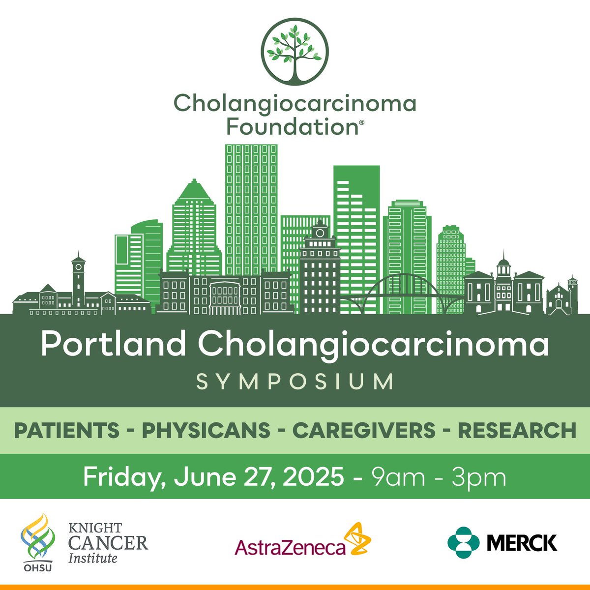 The 2025 Portland Cholangiocarcinoma Symposium will bring together leading experts, researchers, patients, and advocates to share the latest in treatment, research, and innovation.

Among this year’s keynote speakers:
🧬 Dr. Rachna Shroff (University of Arizona) on systemic