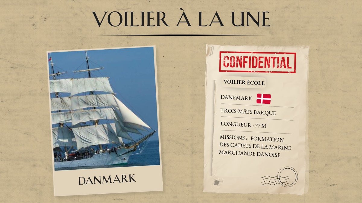 VOILIER À LA UNE – DANMARK

Depuis 1933, le Danmark forme les cadets de la marine marchande danoise à bord de son trois-mâts de 77 m.
Sobriété, élégance et traditions nordiques

©La Voix du Nord
 #VoilierALaUne #Danmark #Armada2027