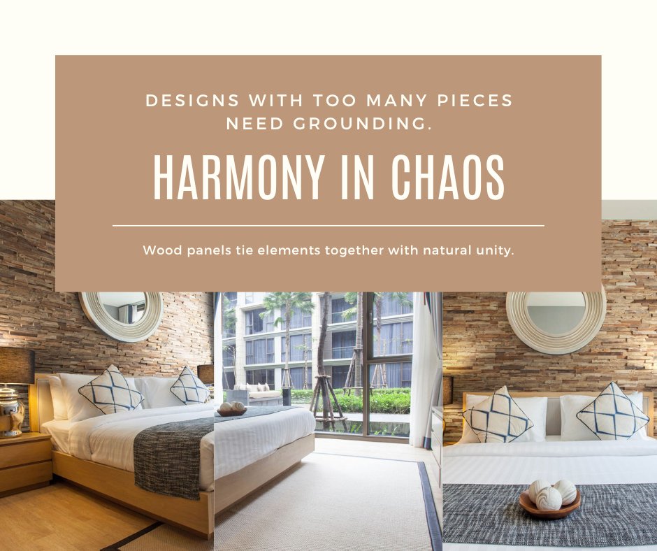 Audrini_Living's tweet image. Too many design ideas colliding? Anchor the chaos with a strong wood feature wall. ⚓ #DesignBalance #VisualAnchor Visit AudriniLiving.com