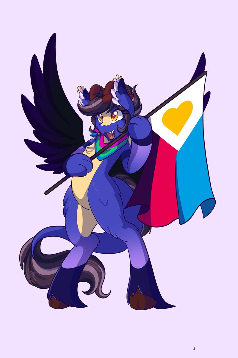 June rewards for <a href="/_Littlepip_/">Skyfire Lumia</a>  ❤️🖤💜

#oc #furryoc