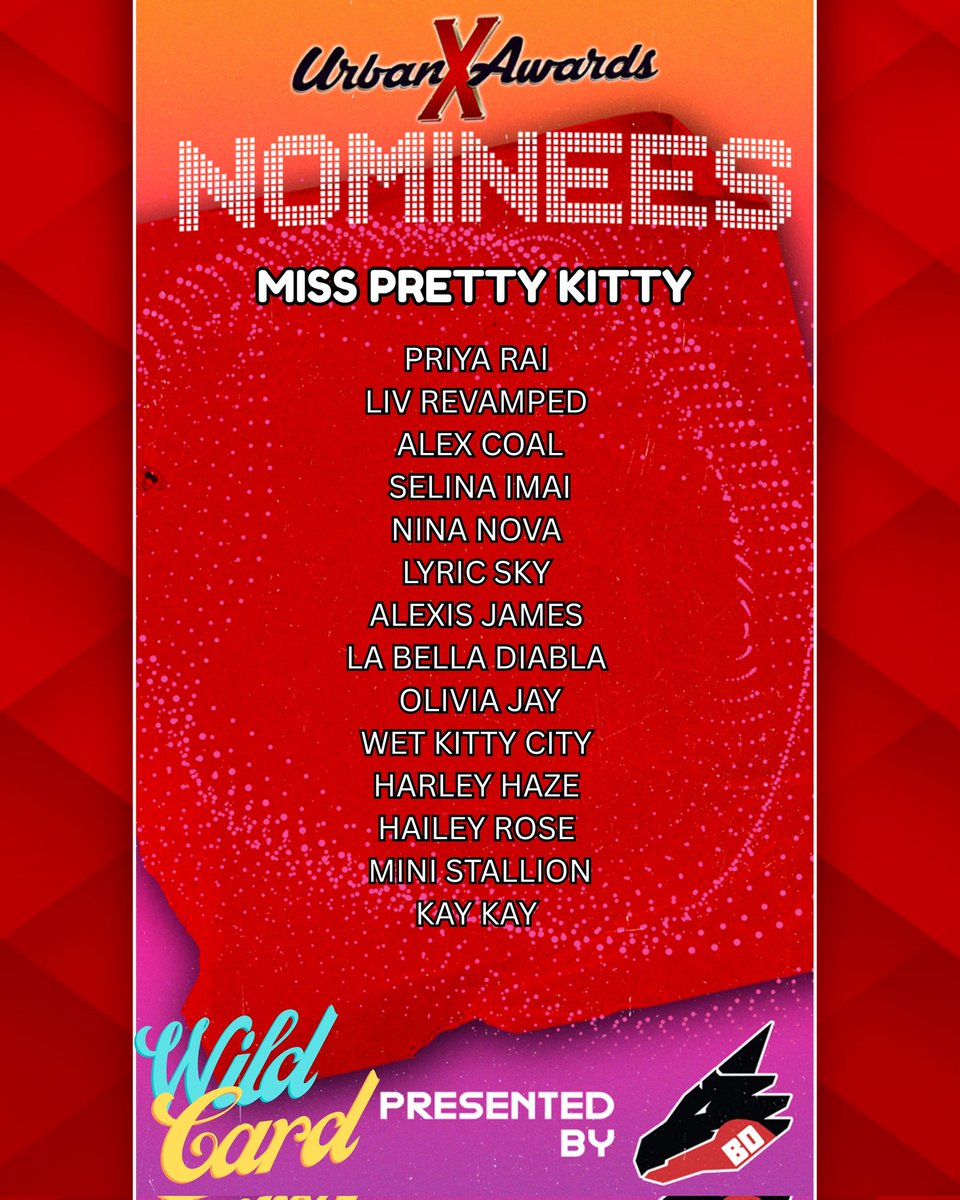 The Urban X Awards (@urbanxawards) on Twitter photo Urban X Awards proudly announces the WILD CARD CATEGORIES MISS PRETTY KITTY <a href="/LivRevamped/">ʟɪᴠʀᴇᴠᴀᴍᴘᴇᴅ.ᴄᴏᴍ 🔮</a> <a href="/AlexxxCoal/">🦑 Alex Coal ♀️</a> <a href="/selina_imai/">Selina k. imai 🇮🇹</a> <a href="/ninanovaxoxo/">✨nina nova✨</a> <a href="/Lyricskyxx/">Lyric Sky ✈️NYC June 21-23🤩</a> <a href="/petite_alexis/">Alexis James</a> <a href="/LaBellaDiablaX/">The Gorgeous Devil 😈 | AVN, XBIZ & 3x UrbanX Nom</a> @oliviajayxxx <a href="/xEnoughSaidx/">MARIE 🎨</a> <a href="/HarleyxxxHaze/">Harley Haze</a> <a href="/HaileyRoseFucks/">🌹Hailey Rose🌹</a> <a href="/kaykayOF/">Kay Kay</a> <a href="/priyaraixxx/">Priya Anjali Rai</a> <a href="/FreeMiniStalli/">DaBigDickSlayer</a> Urban X Awards proudly announces the WILD CARD CATEGORIES MISS PRETTY KITTY <a href="/LivRevamped/">ʟɪᴠʀᴇᴠᴀᴍᴘᴇᴅ.ᴄᴏᴍ 🔮</a> <a href="/AlexxxCoal/">🦑 Alex Coal ♀️</a> <a href="/selina_imai/">Selina k. imai 🇮🇹</a> <a href="/ninanovaxoxo/">✨nina nova✨</a> <a href="/Lyricskyxx/">Lyric Sky ✈️NYC June 21-23🤩</a> <a href="/petite_alexis/">Alexis James</a> <a href="/LaBellaDiablaX/">The Gorgeous Devil 😈 | AVN, XBIZ & 3x UrbanX Nom</a> @oliviajayxxx <a href="/xEnoughSaidx/">MARIE 🎨</a> <a href="/HarleyxxxHaze/">Harley Haze</a> <a href="/HaileyRoseFucks/">🌹Hailey Rose🌹</a> <a href="/kaykayOF/">Kay Kay</a> <a href="/priyaraixxx/">Priya Anjali Rai</a> <a href="/FreeMiniStalli/">DaBigDickSlayer</a>
