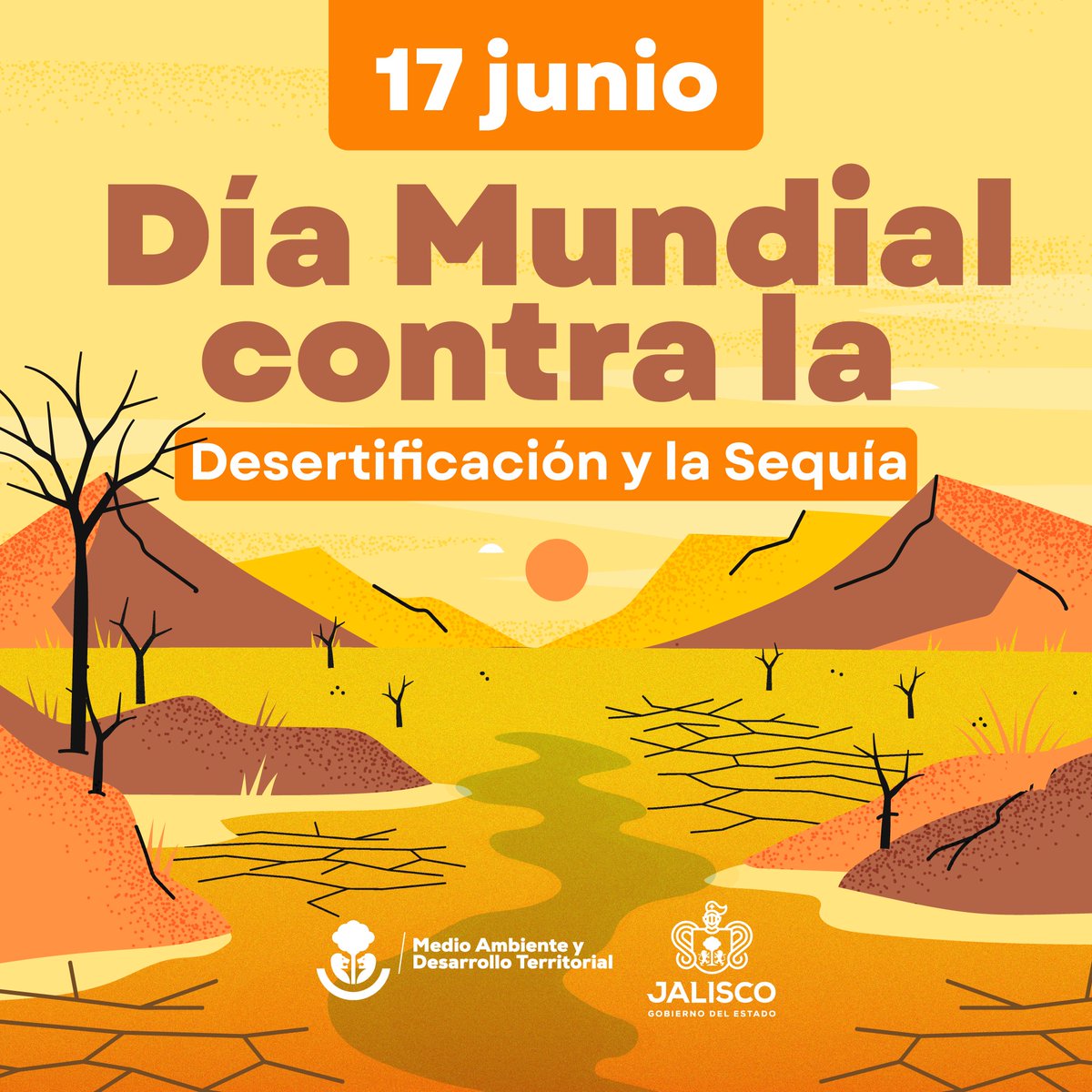 Los incendios y el estiaje afectan la salud de los bosques en Jalisco.
Por ello, en este #DíaMundialcontralaDesertificaciónylaSequía recordemos que cuidar el agua y los suelos es vital para su recuperación.
Usa el agua con cuidado y evita prácticas que dañen el ambiente.🍃