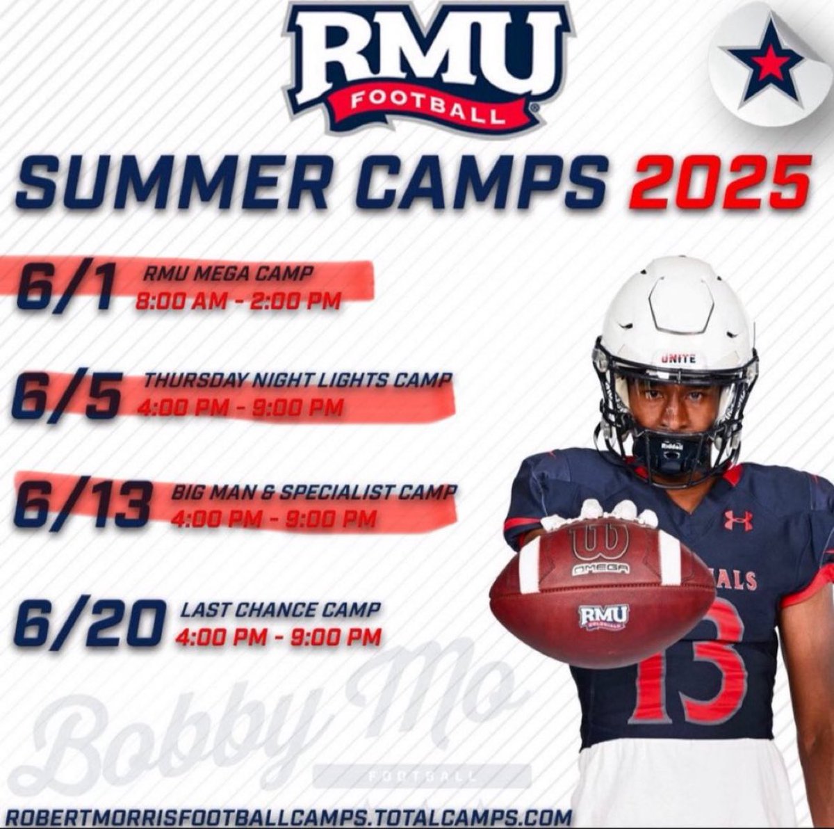 3bl0k_______'s tweet image. I will be attending Robert morris University prospect camp on June 20th @CoachMakrinos @Coach_Cicione @RMU @coachwil_412