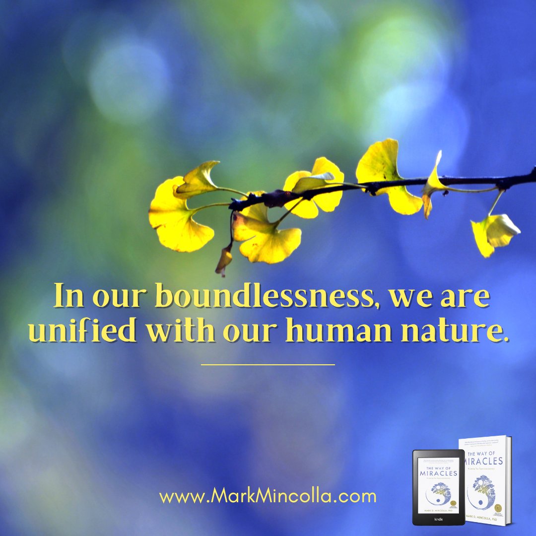 markmincolla's tweet image. “In our boundlessness, we are unified with our human nature.” The Way of Miracles book, order your copy now:  amazon.com/Way-Miracles-A…

#TheWayOfMiracles #MarkMincolla #wellness #miracles #consciousness #kindle #hardcover #book #audiobook #film #streamingnow