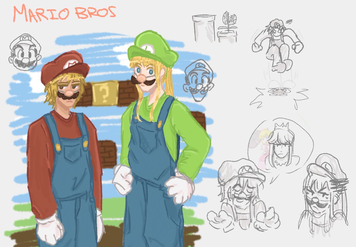 Mario bros AU? wth, sure