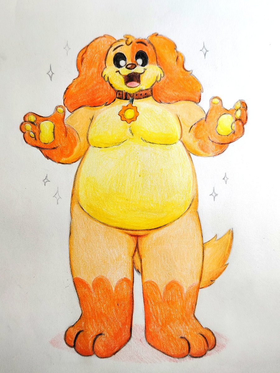 good_darks's tweet photo. Big Belly Dogday 🤭 
#SmilingCritters #SmilingCrittersAU #Dogday #Catnap #traditionalart https://t.co/pmV3YNOiVK
