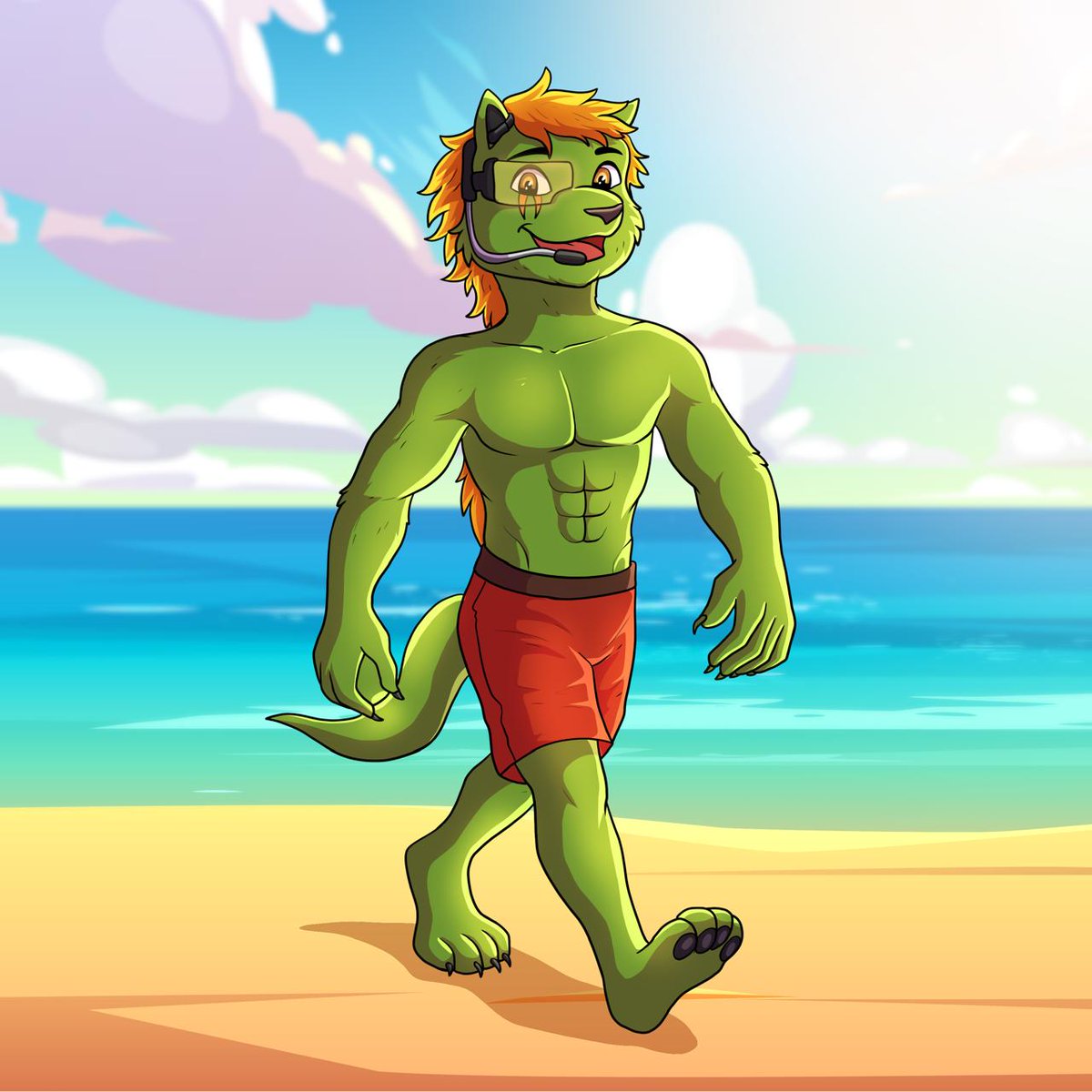 Full body commission of RD, complete with a beach background! Commissions are open.

#Digitalartist #artist #FurryArt #CommissionsOpen