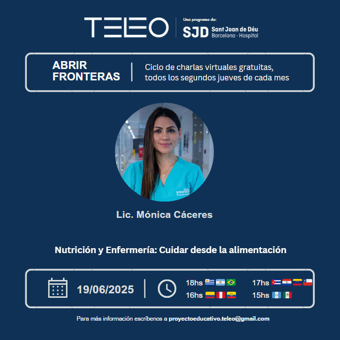 ESTE JUEVES ¡No te lo pierdas!
Nuestro encuentro mensual entre colegas.
Abrir Fronteras, intercambio de saberes.

Puedes ingresar directamente a la charla desde la plataforma si tienes usuario de TeLeo, o solicitar tu acceso gratuito: teleosjd.org
