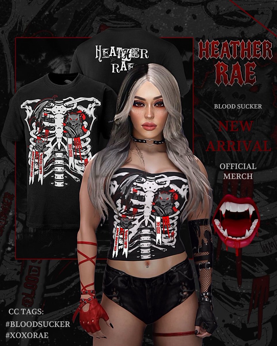 Heather Rae 🩸🦇 (@demonheatherrae) on Twitter photo New “Blood Sucker” merch available now. 😈🩸 #WWE2K25 #WweRaw #LivMorgan #RheaRipley New “Blood Sucker” merch available now. 😈🩸 #WWE2K25 #WweRaw #LivMorgan #RheaRipley
