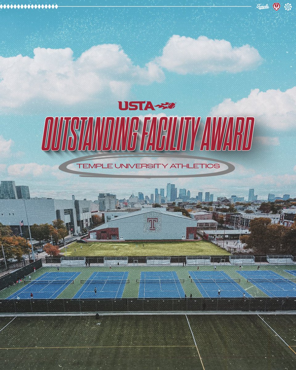 Temple University Athletics &amp; the brand new Temple Tennis Complex has been named a recipient of the 2025 <a href="/usta/">USTA</a> Outstanding Facility Award, it was announced recently!

This national honor recognizes the Complex as an exemplary tennis venue &amp; highlights its ongoing commitment to