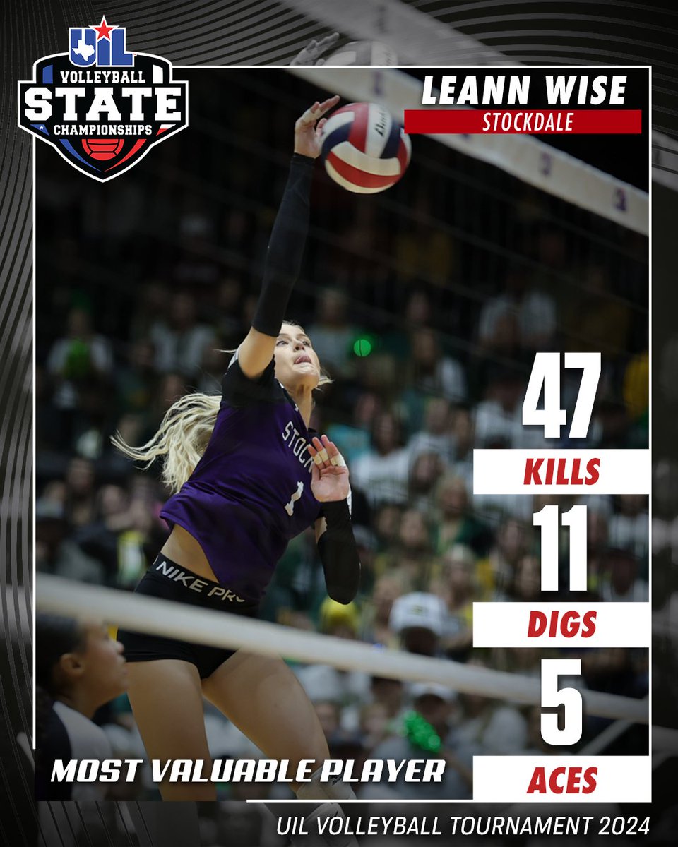 SA_terrence1 (@sa_terrence1) on Twitter photo Volleyball: LeAnn Wise, whose record-setting attacking lifted <a href="/BrahmaNation24/">Stockdale Brahmas Athletics</a> to 2024 UIL Class 3A Division II state title, has committed to <a href="/TexasBeachVB/">Texas Beach Volleyball</a>. She chose Longhorns, quarterfinalists at NCAA Division I tournament in May, over national champion TCU, UCLA and Stanford. Volleyball: LeAnn Wise, whose record-setting attacking lifted <a href="/BrahmaNation24/">Stockdale Brahmas Athletics</a> to 2024 UIL Class 3A Division II state title, has committed to <a href="/TexasBeachVB/">Texas Beach Volleyball</a>. She chose Longhorns, quarterfinalists at NCAA Division I tournament in May, over national champion TCU, UCLA and Stanford.