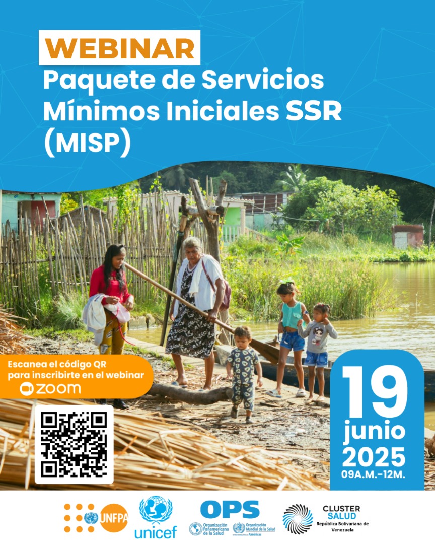 Únete al webinar sobre el Paquete de Servicios Iniciales Mínimos (PSIM) para la Salud Sexual y Reproductiva en emergencias.

Dirigido a personal de organizaciones que prestan servicios de salud en Venezuela.

🗓️ Jueves, 19 de junio
⏰ 9:00am
💻 Registro: unf.pa/43PBUy0