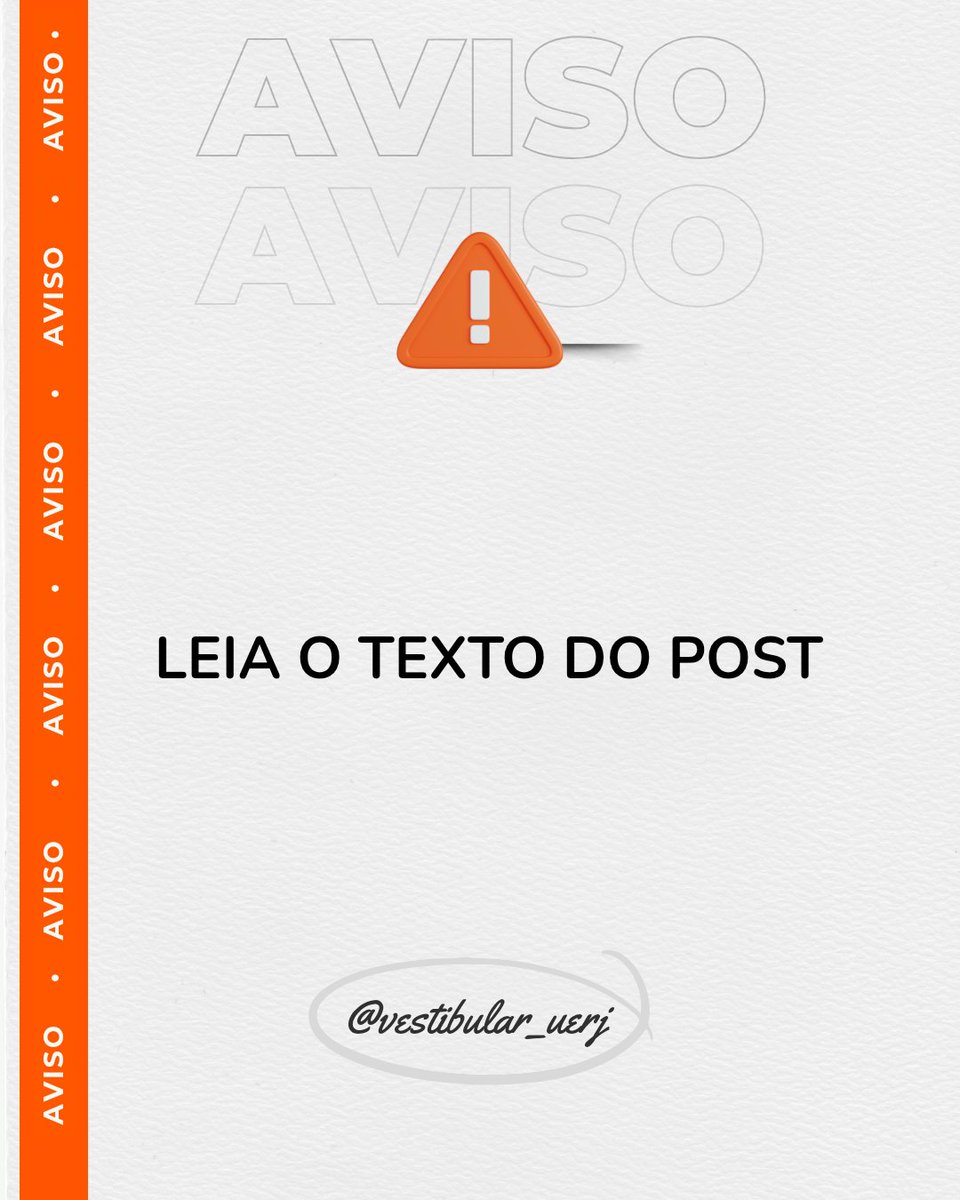 ⚠️ AVISO ⚠️

Os coordenadores dos cursos pré-vestibulares populares, comunitários e similares podem entregar a documentação de seus alunos diretamente no Atendimento do DSEA/ UERJ *até às 12 horas do dia 17/06/2025.*