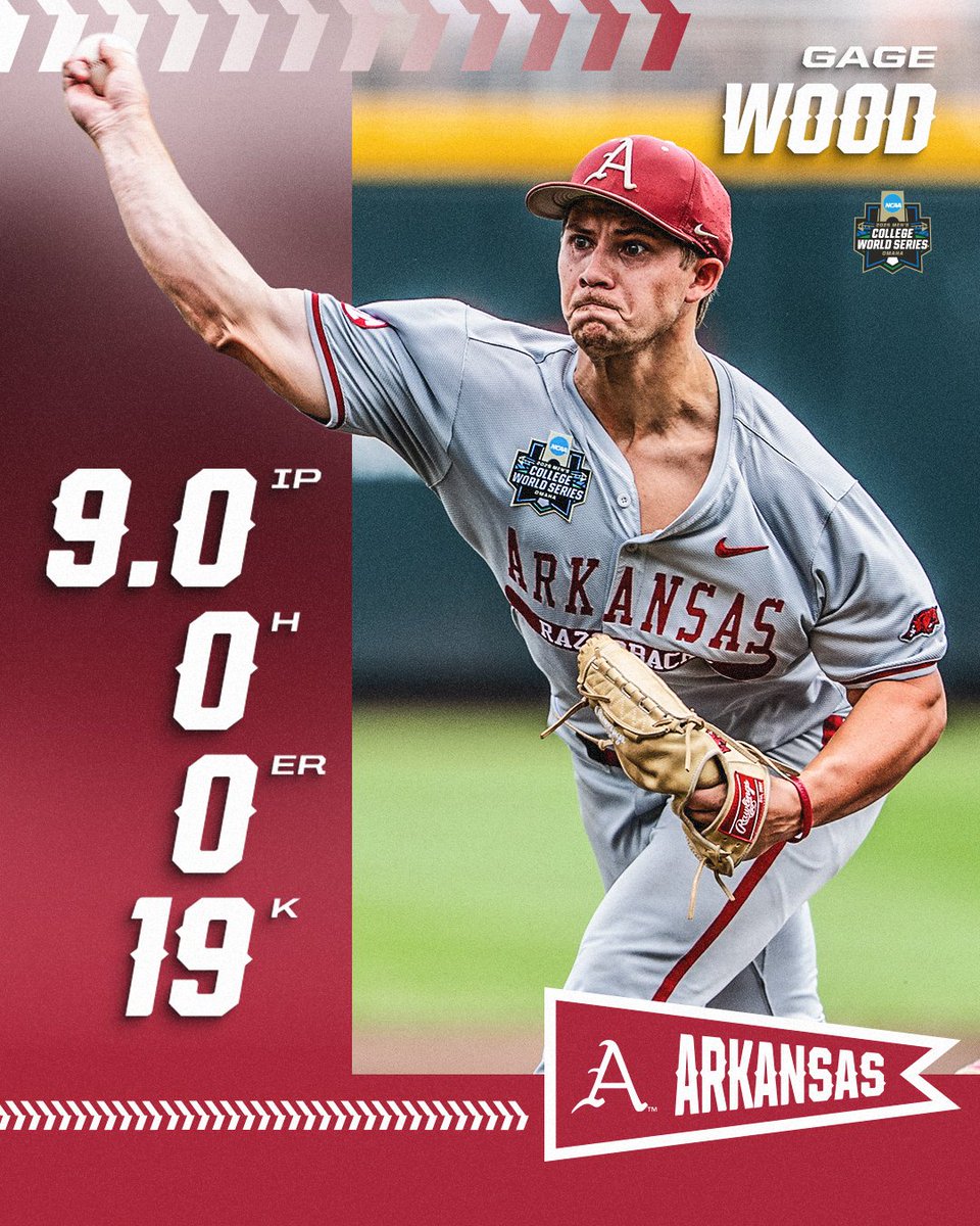 GAGE WOOD. ARE YOU KIDDING ME??????

#MCWS x <a href="/RazorbackBSB/">Arkansas Baseball</a>