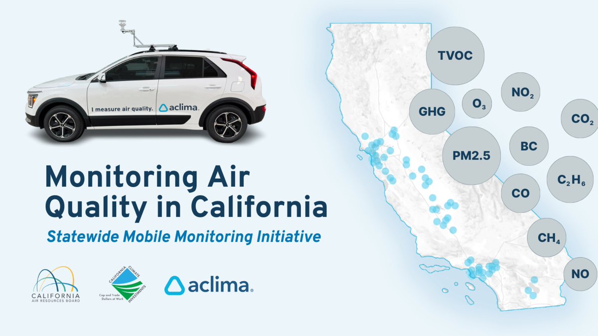 This work is happening through the Statewide Mobile Monitoring Initiative, with the support of CARB <a href="/AirResources/">CARB</a> and
CCI <a href="/CAClimateInvest/">California Climate Investments</a>. To learn more, visit: aclima.earth/ca-smmi