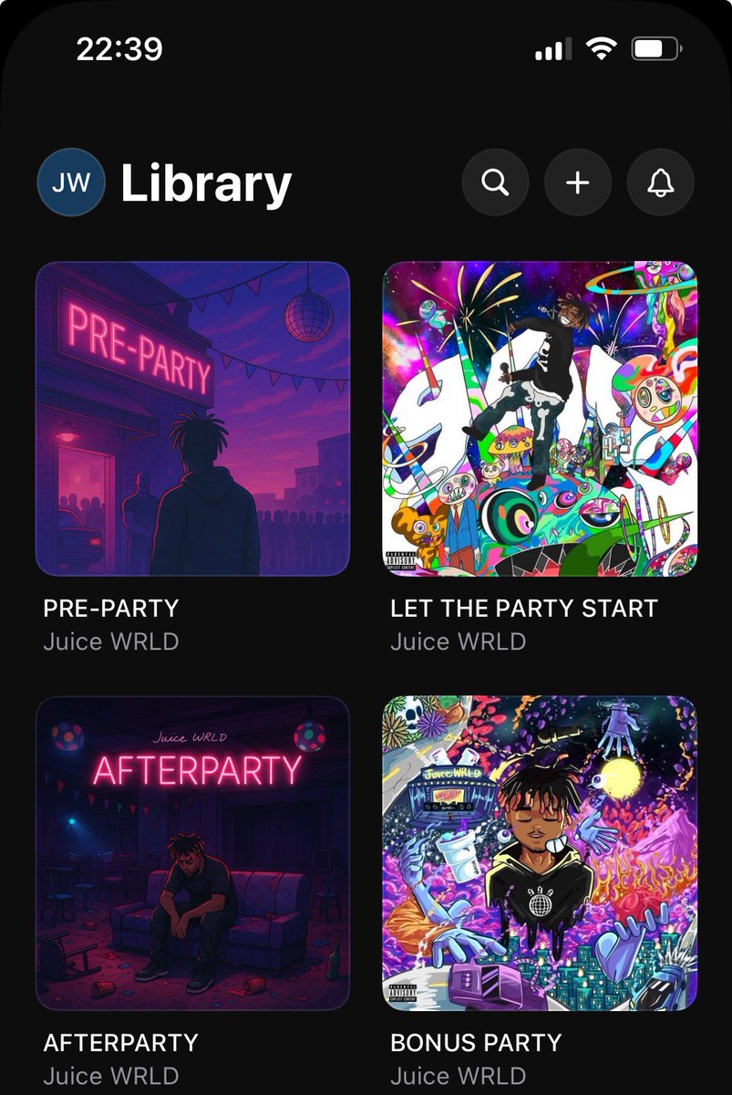 👤JUICE WRLD 
💿THE PARTY NEVER ENDS CONCEPT HOW IT SHOULD‘VE BEEN

I did my concept, it’s a trilogy with a bonus/deluxe album on top 

PRE-PARTY x LET THE PARTY START - AFTERPARTY - BONUS PARTY 

Install the app n enjoy. Lmk if something sound be changed