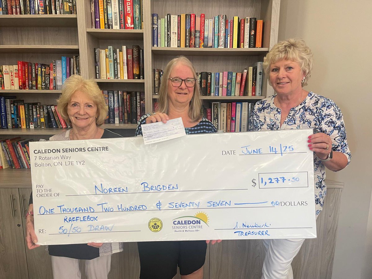 Congratulations to our Spring 50-50 Draw winner - Noreen Brigden!  She won $1,277.50!
Thank you to all that participated!