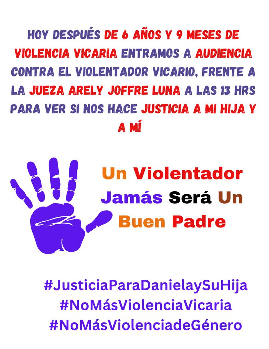 CDerechocuidado's tweet image. Después de una pausa solicitada por el imputado, hoy reinicia 5o intento de audiencia por el delito de sustracción de menores con agravante de Violencia Vicaria, donde se busca la vinculación a proceso del agresor de Daniela y su hija.

#JusticiaParaDanielaYSuHija