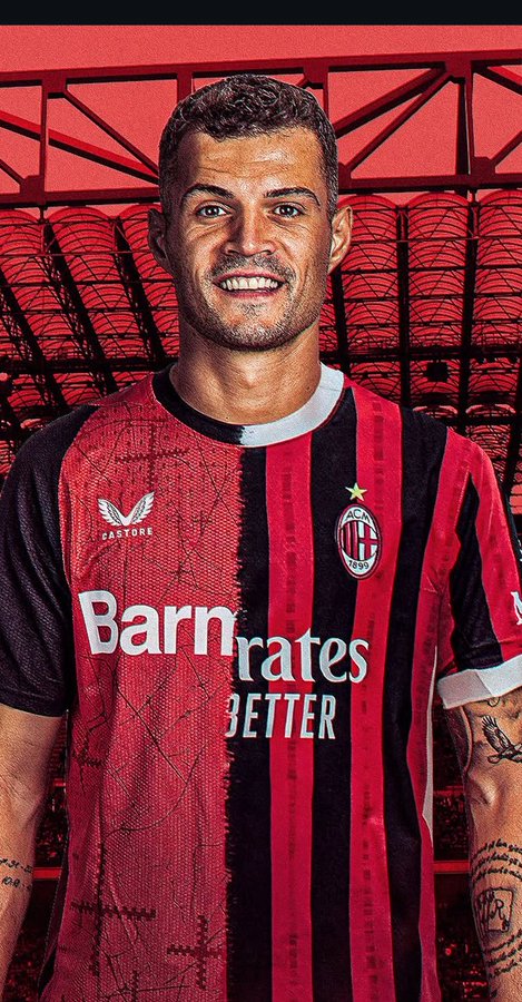 🚨 𝗕𝗥𝗘𝗔𝗞𝗜𝗡𝗚: Granit Xhaka is set to sign for AC Milan on a 2-year contract.

He's chosen Milan instead of the Saudi Pro League.

(Source: <a href="/dimitrismanakos/">Dimitris Manakos</a>)