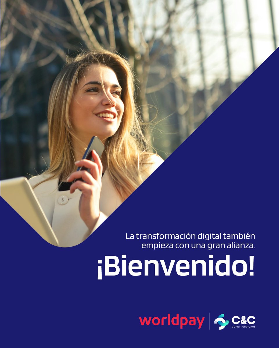 ¡Worldpay se une a la familia C&amp;C! 👏

La transformación digital también empieza con una gran alianza, y en este 2025 trabajaremos de la mano con una de las compañías más importantes del mundo 🌍.

#Worldpay #TransformaciónDigital #UnaAgenciaQueResuelve