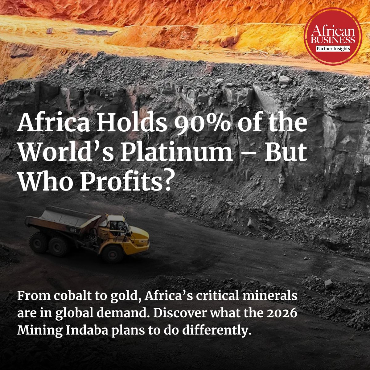 AB Partner Insights (@insights_ab) on Twitter photo 💰 55% of global cobalt reserves
🥇 40% of gold
⚙️ 90% of chromium & platinum
Africa has the minerals — but local value addition is key.
Indaba 2026 calls for bold partnerships to industrialise and empower.
african.business/2025/06/resour…
<a href="/AfricanBizMag/">African Business</a>
<a href="/MiningIndaba/">Mining Indaba</a>
#AfricaMining 💰 55% of global cobalt reserves
🥇 40% of gold
⚙️ 90% of chromium & platinum
Africa has the minerals — but local value addition is key.
Indaba 2026 calls for bold partnerships to industrialise and empower.
african.business/2025/06/resour…
<a href="/AfricanBizMag/">African Business</a>
<a href="/MiningIndaba/">Mining Indaba</a>
#AfricaMining