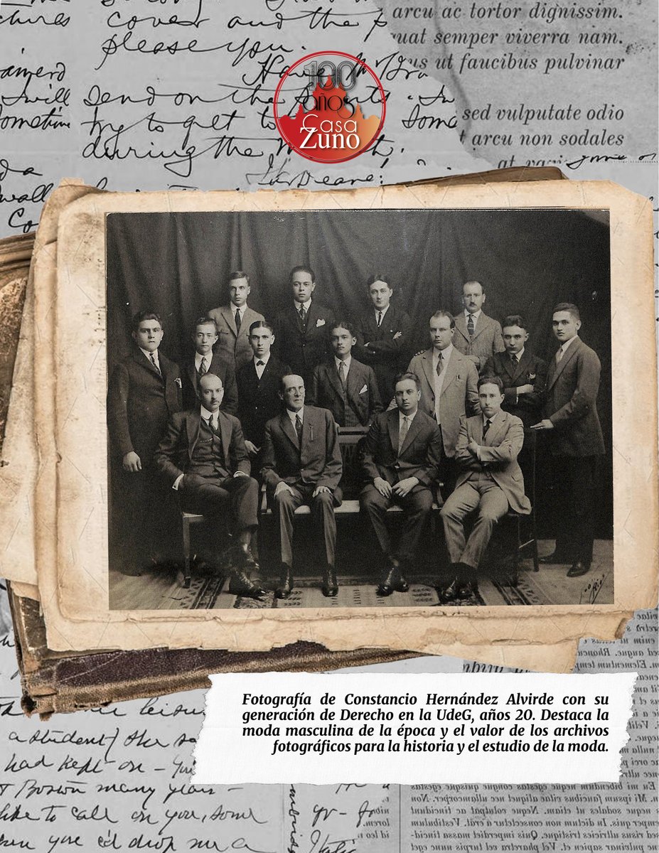 Patrimonio UdeG (@patrimonioudeg) on Twitter photo Constancio Hernández Alvirde, futuro rector, con su generación en Derecho UdeG (años 20). La moda masculina también hace historia. Los archivos fotográficos son clave para reconstruir nuestro pasado.
<a href="/udg_oficial/">Universidad de Guadalajara</a>
#Historia #ArchivoUdeG Constancio Hernández Alvirde, futuro rector, con su generación en Derecho UdeG (años 20). La moda masculina también hace historia. Los archivos fotográficos son clave para reconstruir nuestro pasado.
<a href="/udg_oficial/">Universidad de Guadalajara</a>
#Historia #ArchivoUdeG