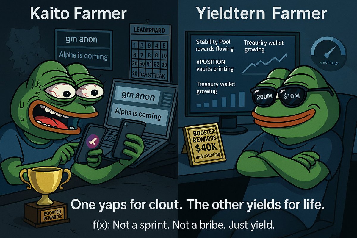 Still proudly yapping for Kaito boards, anon?
Cute.

Meanwhile, f(x) quietly pours 600 FXN/month ($60k at these depressed prices) into the pockets of roughly 70 content farmers, and honestly, half are napping but still stacking.

They can Even scale up rewards in the thousands.