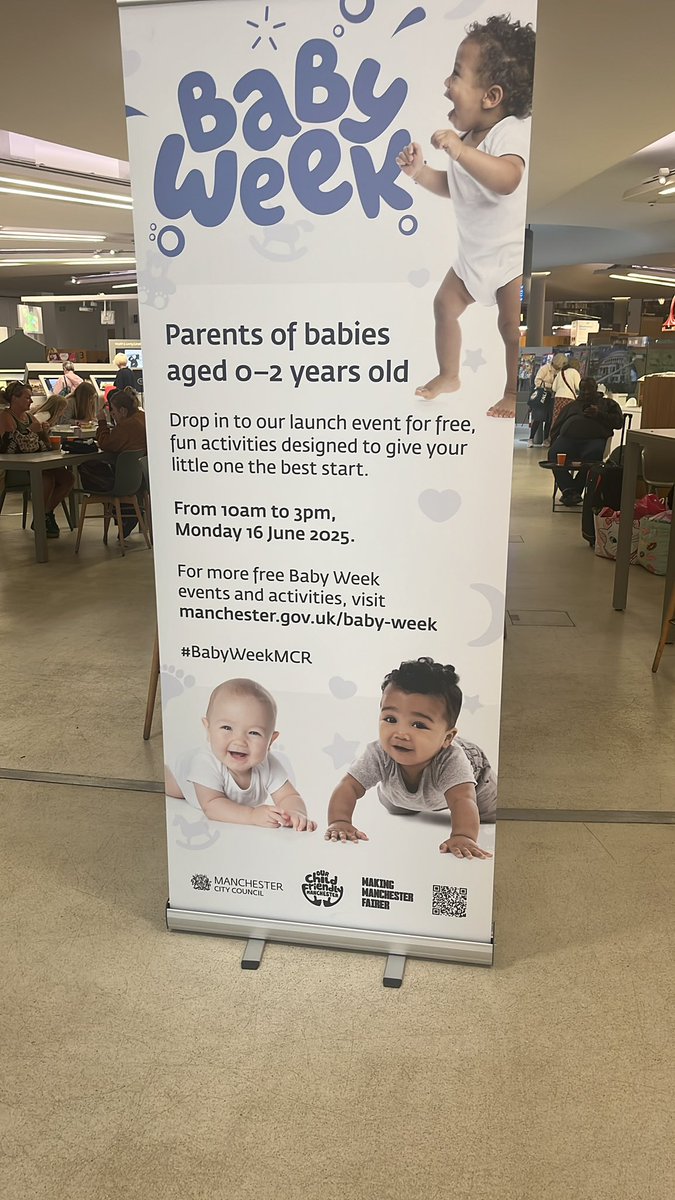 CllrJulieReid's tweet photo. @ManCityCouncil it was the launch of #babyweek today. Lots of activities for babies and toddlers across the city all week @MancLibraries @mcrartgallery @FamilyHubs https://t.co/knGBC5QK79