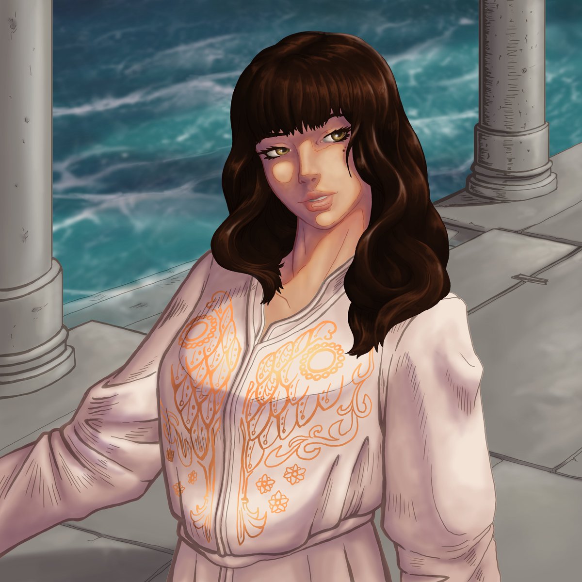 New profile pic time and it's Nahla again
I'm still trying new things and she's going to be the main victim of my art experiments ^ ^

I also made a version with a purple mantle but i wasn't very satisfied by how the shadows blended

#smallartist