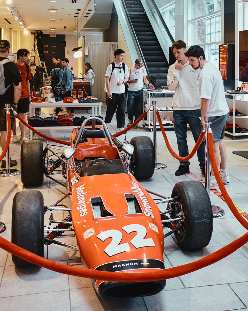 GVOfficial's tweet photo. Thanks for visiting our pop-up over the #CanadianGP weekend in Montréal! If you missed us, we're still here until June 21 with Gilles' 1973 Formula Ford and official merch. Come discover and celebrate Gilles' legacy at the corner of Sainte-Catherine and McGill College. https://t.co/O7teRfI4ws