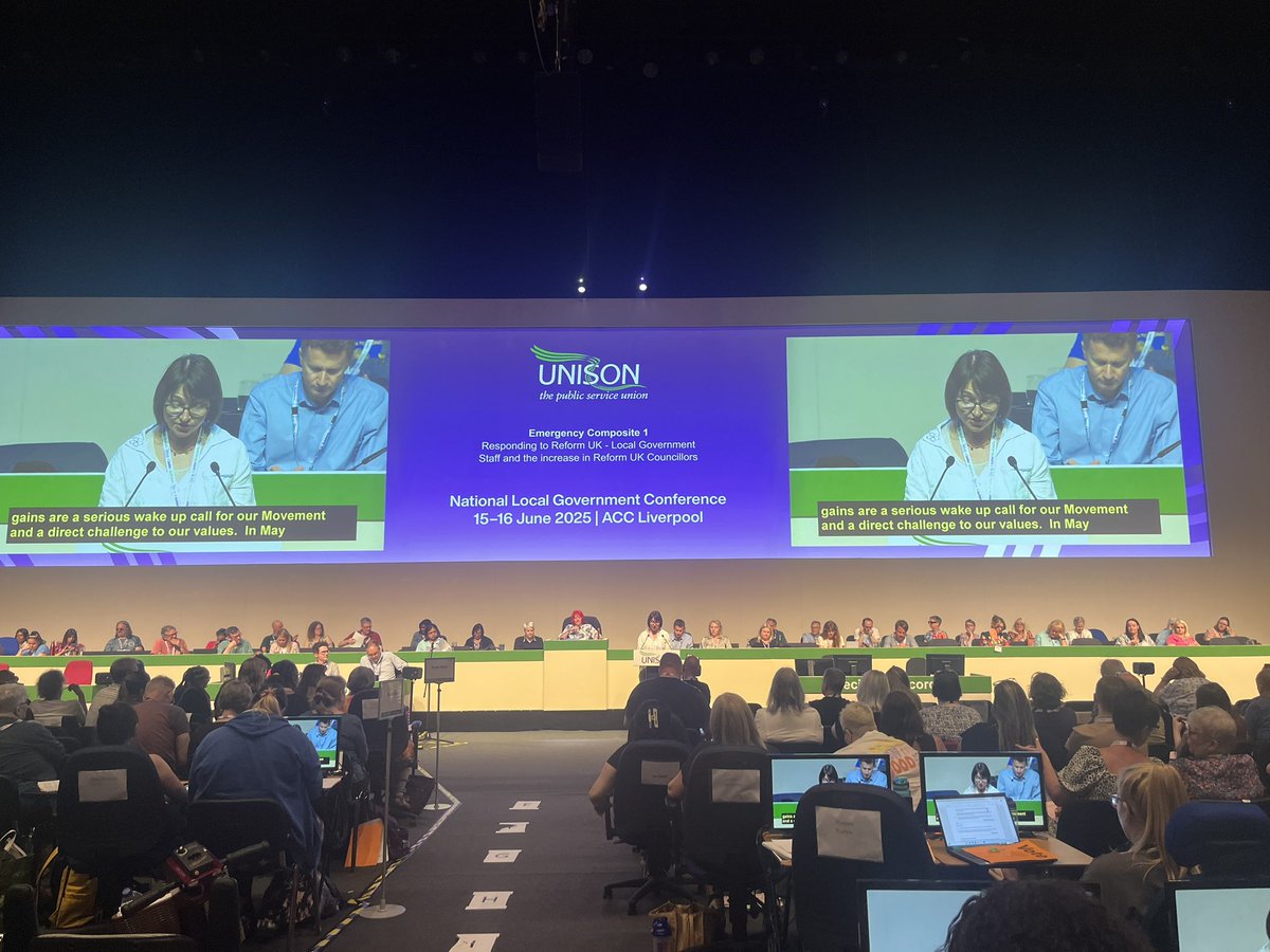 That’s all folks! We close this year’s #ULGC25 with our regional motions on devolution and local government funding, followed by <a href="/DurhamUNISON/">Durham UNISON</a> motion on Reform UK.

Thank you to all our speakers and welcome to Liverpool to those arriving for #UNDC25.