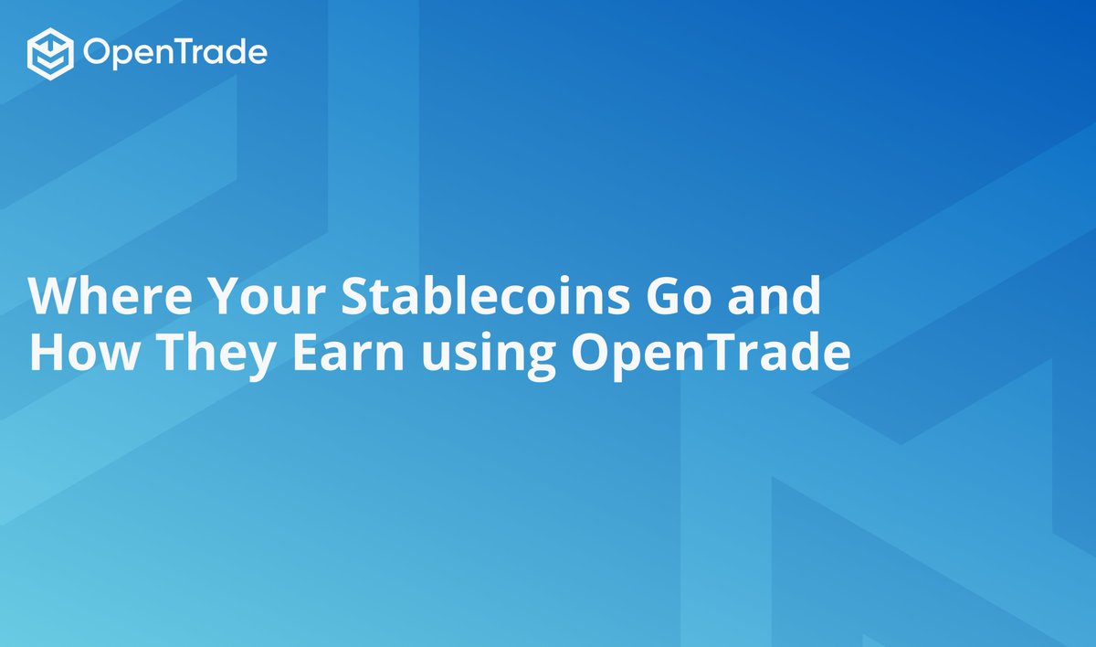 1/ For fintechs, neobanks, and exchanges offering stablecoin yield products. At OpenTrade, we help you offer your users safe, transparent, and high-quality stablecoin yield products, without the operational burden.   

Here’s how your users’ stablecoins are put to work through