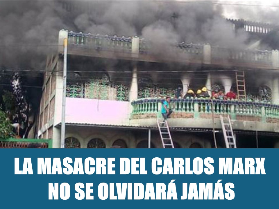 NUNCA MÁS

En uno de los episodios más crueles y terroríficos de la represión estatal, fueron quemados por la Policía Nacional y los paramilitares seis miembros de la familia Pavón, entre ellos dos niños de los 29 asesinados por la dictadura.

NI PERDÓN, NI OLVIDO
JUSTICIA