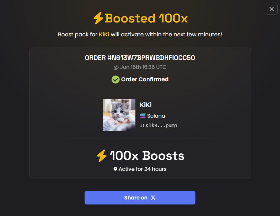 Second 100x boost...

Now we have 200 boost. Keep up the pace.