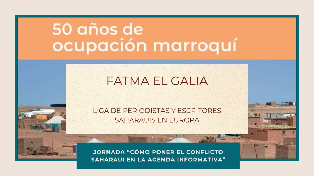 Exposición de Fatma Galia,Liga de Periodistas y Escritores saharauis en Europa en la mesa " Cómo poner el conflicto saharaui en la agenda informativa" en la Jornada realizada en la Facultad de Comunicación en Sevilla.

youtu.be/9D-nVsarTi4?si…

youtu.be/C5Ay3L_Nxhw?si…