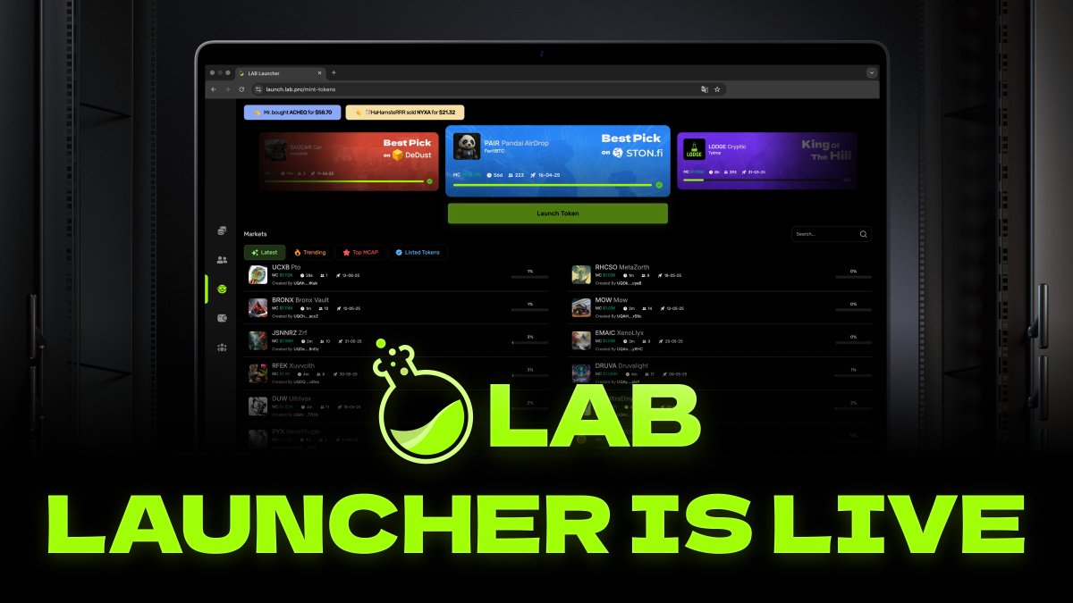 LABtrade_'s tweet image. The LAB Launcher website is officially live.

Made for modern traders, now accessible on every screen.

📈 Create your own tokens in minutes
📈 Trade directly from the platform
📈 Earn revenue through referrals
📈 Unlock $LAB rewards

Start now: launch.lab.pro