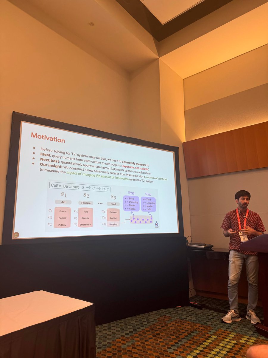 Aniket Rege (@wregss) on Twitter photo Had a fantastic time at #CVPR2025 and my spotlight talk on culturally representative T2I models at the DemoDiv workshop was definitely the highlight
Thanks <a href="/polkirichenko/">Polina Kirichenko</a> and all the organizers, attendees and panelists for a super engaging & thought provoking workshop! Had a fantastic time at #CVPR2025 and my spotlight talk on culturally representative T2I models at the DemoDiv workshop was definitely the highlight
Thanks <a href="/polkirichenko/">Polina Kirichenko</a> and all the organizers, attendees and panelists for a super engaging & thought provoking workshop!