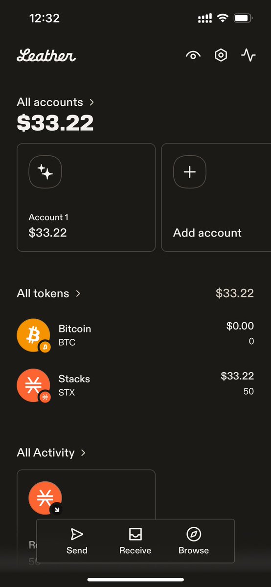 ab4fif.btc (@ab4fif) on Twitter photo Started my new <a href="/LeatherBTC/">Leather - Grow your Bitcoin</a> account on mobile. What’s the first thing I should buy?? $Stx Started my new <a href="/LeatherBTC/">Leather - Grow your Bitcoin</a> account on mobile. What’s the first thing I should buy?? $Stx
