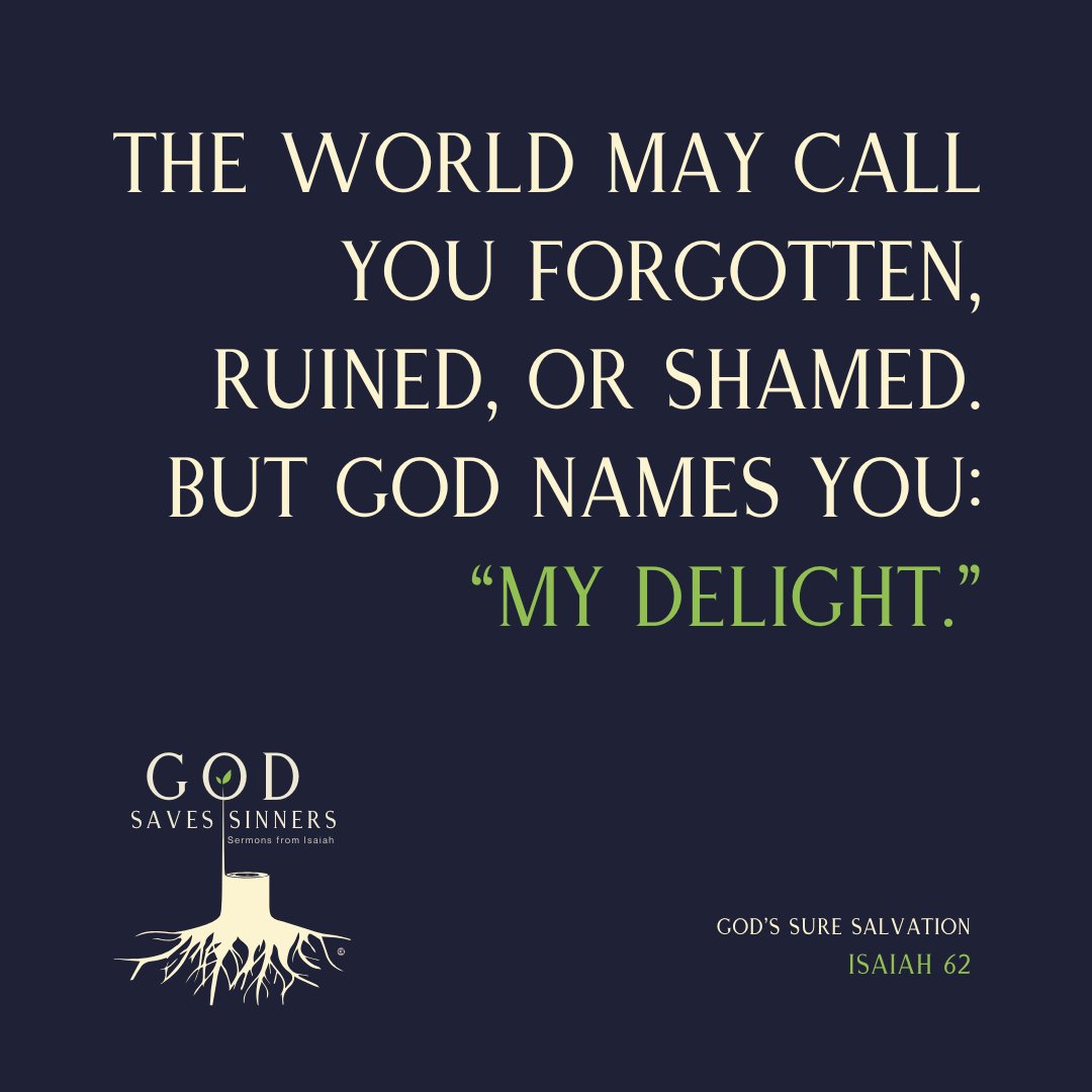 gospelwayrowan's tweet image. The world may call you forgotten.
Your past may whisper ruined.
Shame may label you unworthy.
But God gives you a new name: Hephzibah — "My Delight is in her." (Isaiah 62:4)
In Christ, you are not forsaken.
For the full sermon from Sunday, visit gospelway.church/sermons
