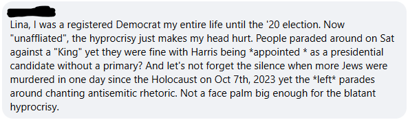 Conservativeind's tweet photo. Comment from a former lifelong Democrat on today's Democrat party #nhpolitics #DumpALLDemocrats https://t.co/6tAl7EThE4