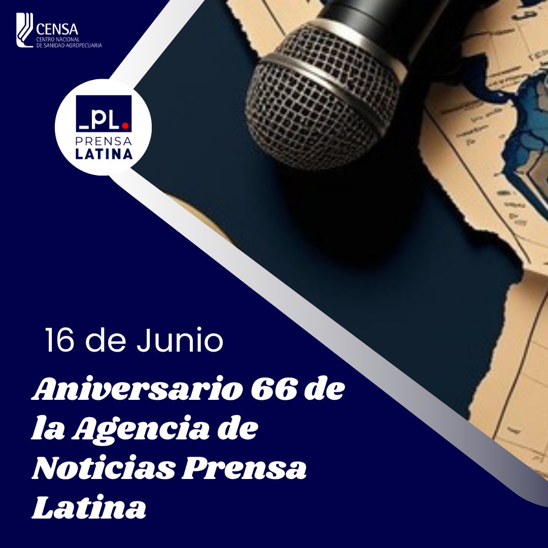 🔴 #PrensaLatina cumple 66 años como bastión del periodismo latinoamericano.
📅 Desde 1959, informando con verdad, y desafiando monopolios.
#censacuba les desea muchas felicidades en este Aniversario.